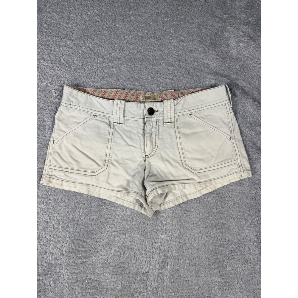 American Eagle Y2K Utility Shorts Womens‎ 2 Khaki Low Rise Micro-Corduroy Cargo